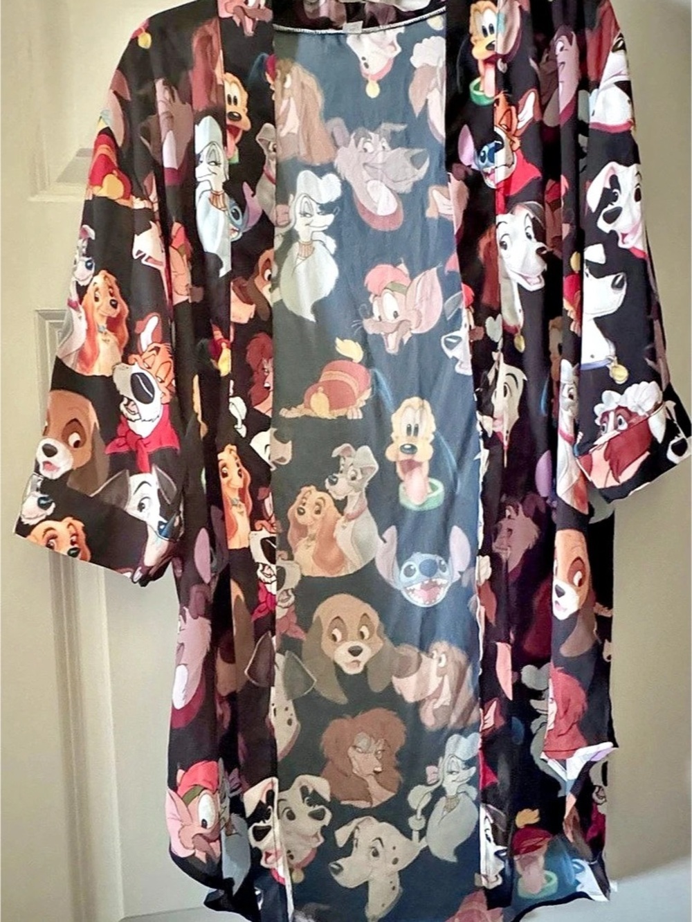 Disney Dogs Print Kimono XL Like New